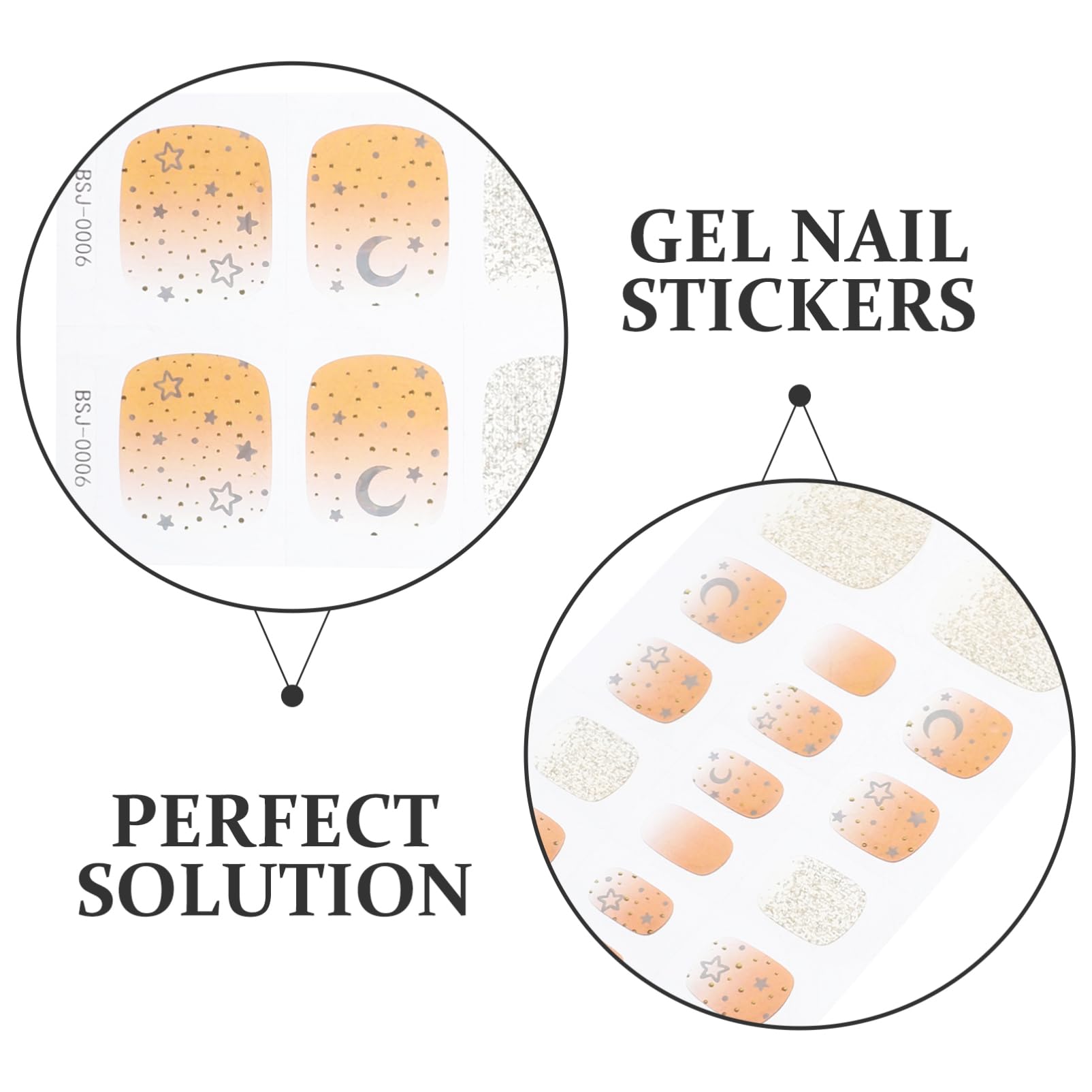Ipetboom 4ensembles Autocollants Gel Pour Kit De Décoration Avec Fichier Et Bâtonnet Manucure Éléguante Et Pour Et