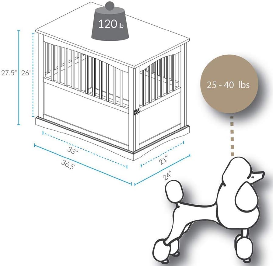 Pet Crate End Table Size: 29.25" H x 24" W x 36.5" D