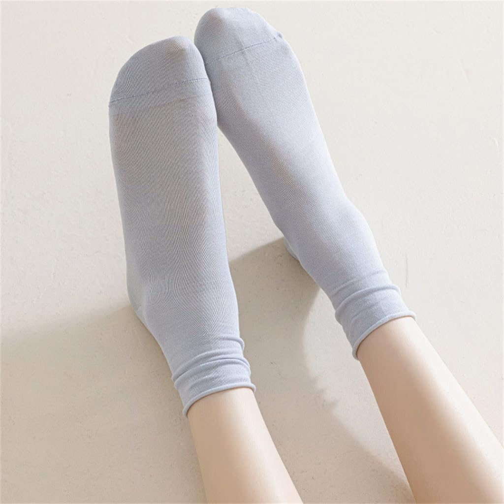Curled and Loose Mouthed Mid Length Socks Lightweight and Non Legging