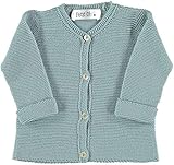  Petit Oh! - Chaqueta de Punto para bebé algodón 100% Talla Recién Nacido NB (Verde)