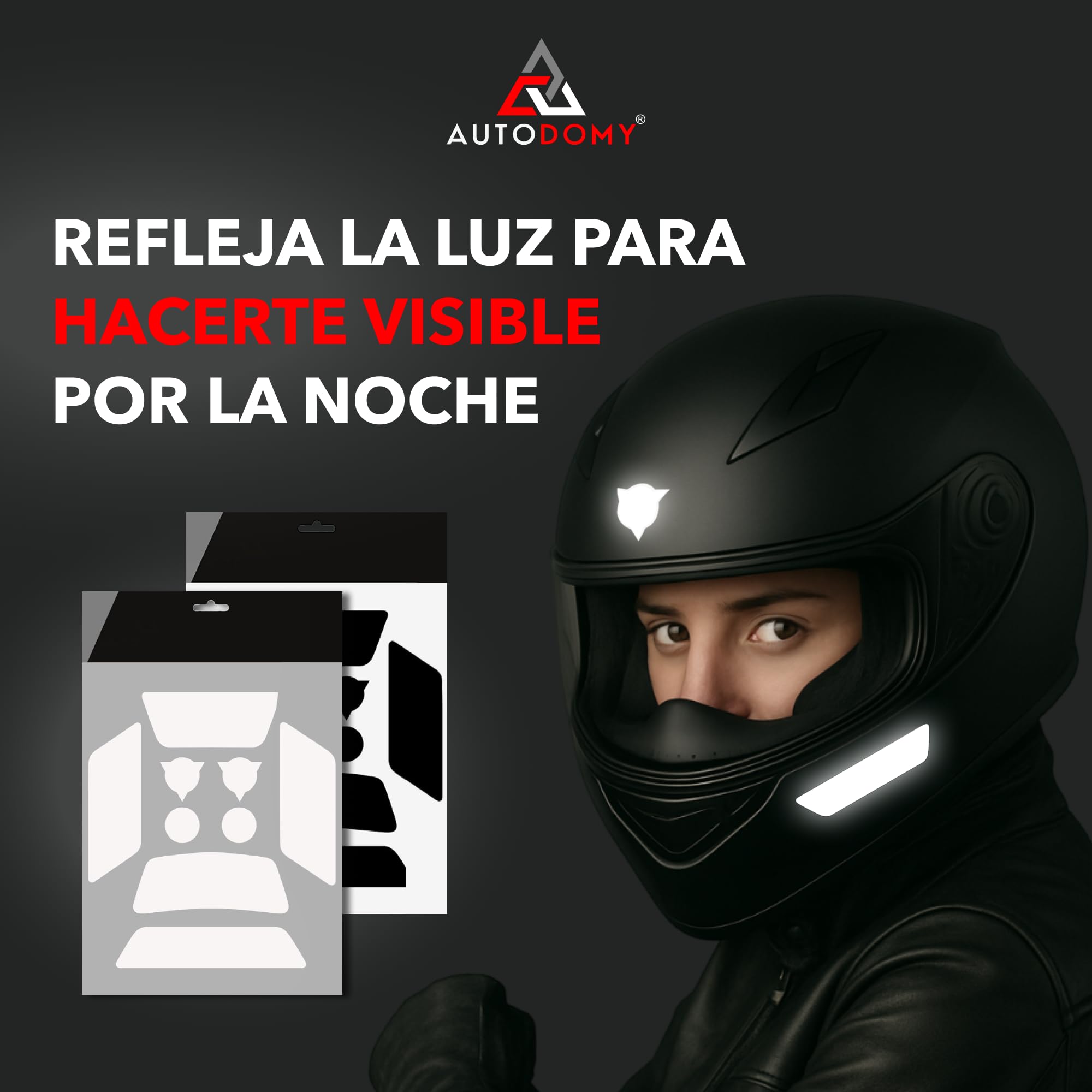 Pegatinas Reflectantes Para Cascos - Kit De 12 Adhesivos Reflectantes, Visibilidad Nocturna Para Moto, Bici O Patinete