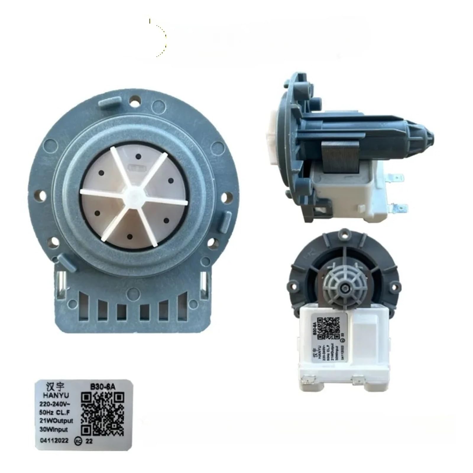 Compatible Con Midea, Motor De Bomba De Drenaje For Lavadora B30-6A 220-240V 50HZ, Piezas De Drenaje For Lavadora De Tambor