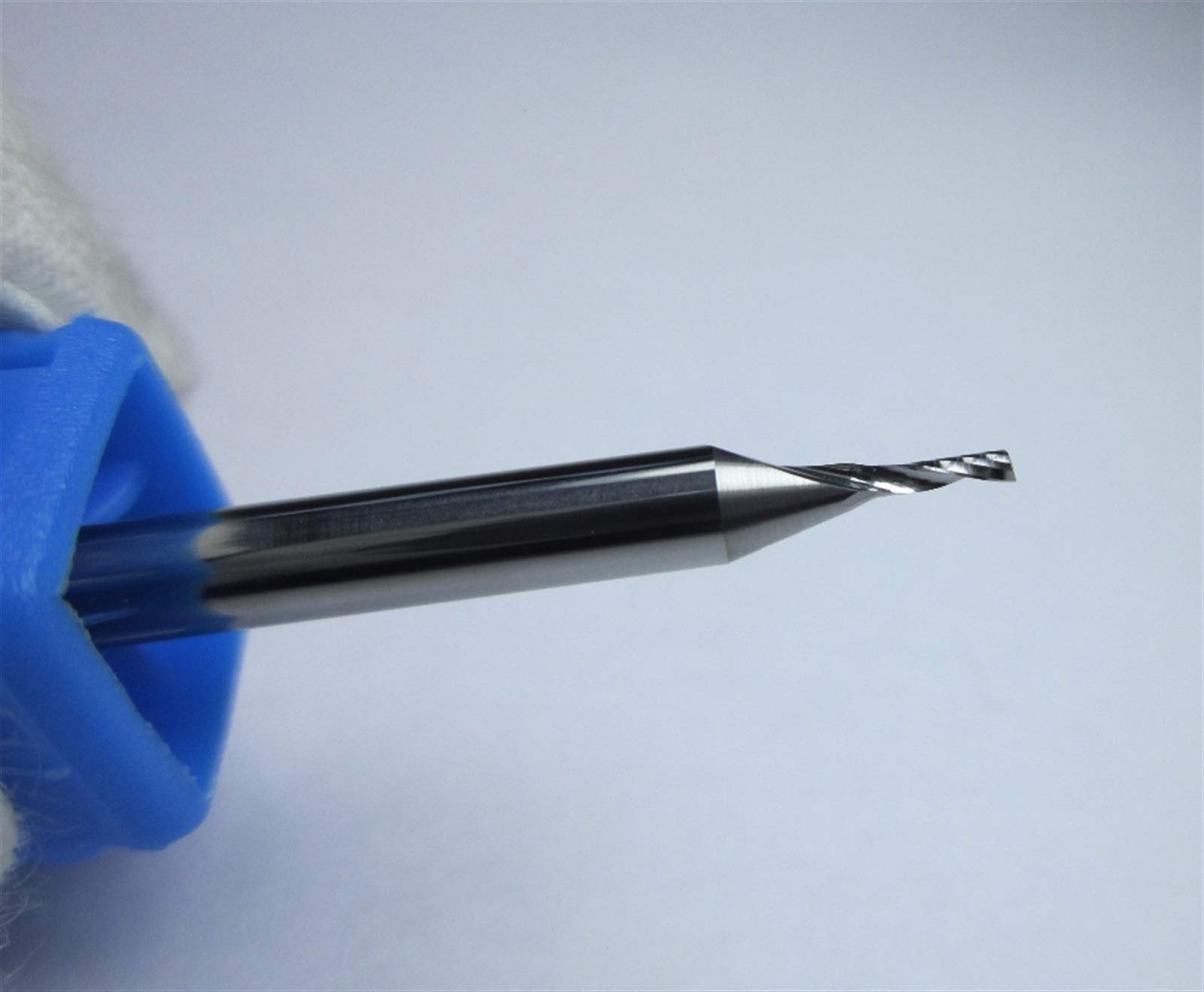 Zkenyao-Router Bit Carbure de tungstène Single 1 flûte Fraise Fraise Fraise CNC Bits, diamètre 1mm, 1,5 mm, 2mm, 2,5 mm, 3.175mm, Utilisez la sécurité fiable (Cutting Edge Length : 1mm 4)