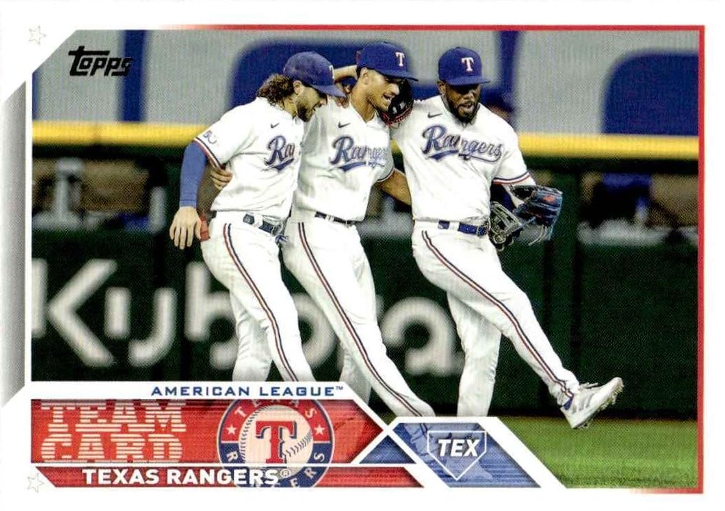 2023 Topps Texas Rangers Complete 20-Card Team Set – Includes Josh Jung RC, Corey Seager, Marcus Semien