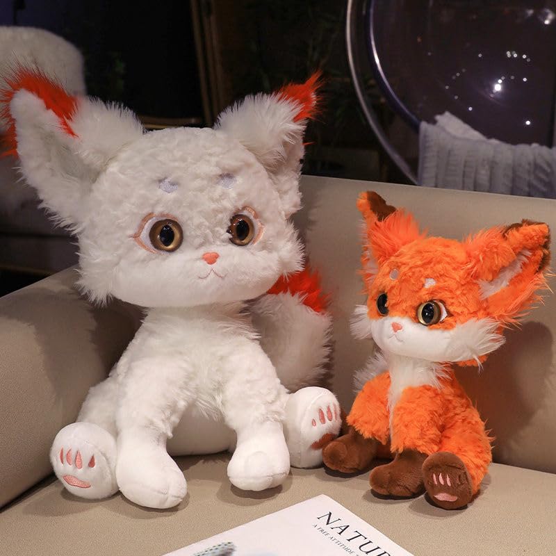 Fuchs Kuscheltier PlüSchtiere,SüßEs Stofftiere Fuchs PlüSchkissen, Squishy Plushies, Kuschelkissen Geschenk & Kuscheln – GemüTliches Schmusetier (Orange,55cm)