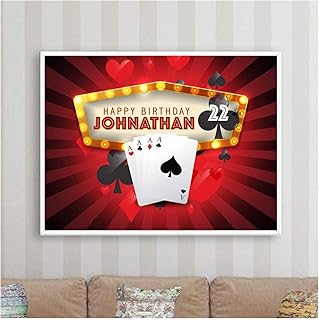 Large Ace Casino Playing Cards Birthday Banner Size 24x18, 36x24, 48x24 and 48x36, Rummy Poster, Poker Party Decorations, Gamble Birthday Banner, Poker Cards Poster, Poker Banner, Gambler Banner