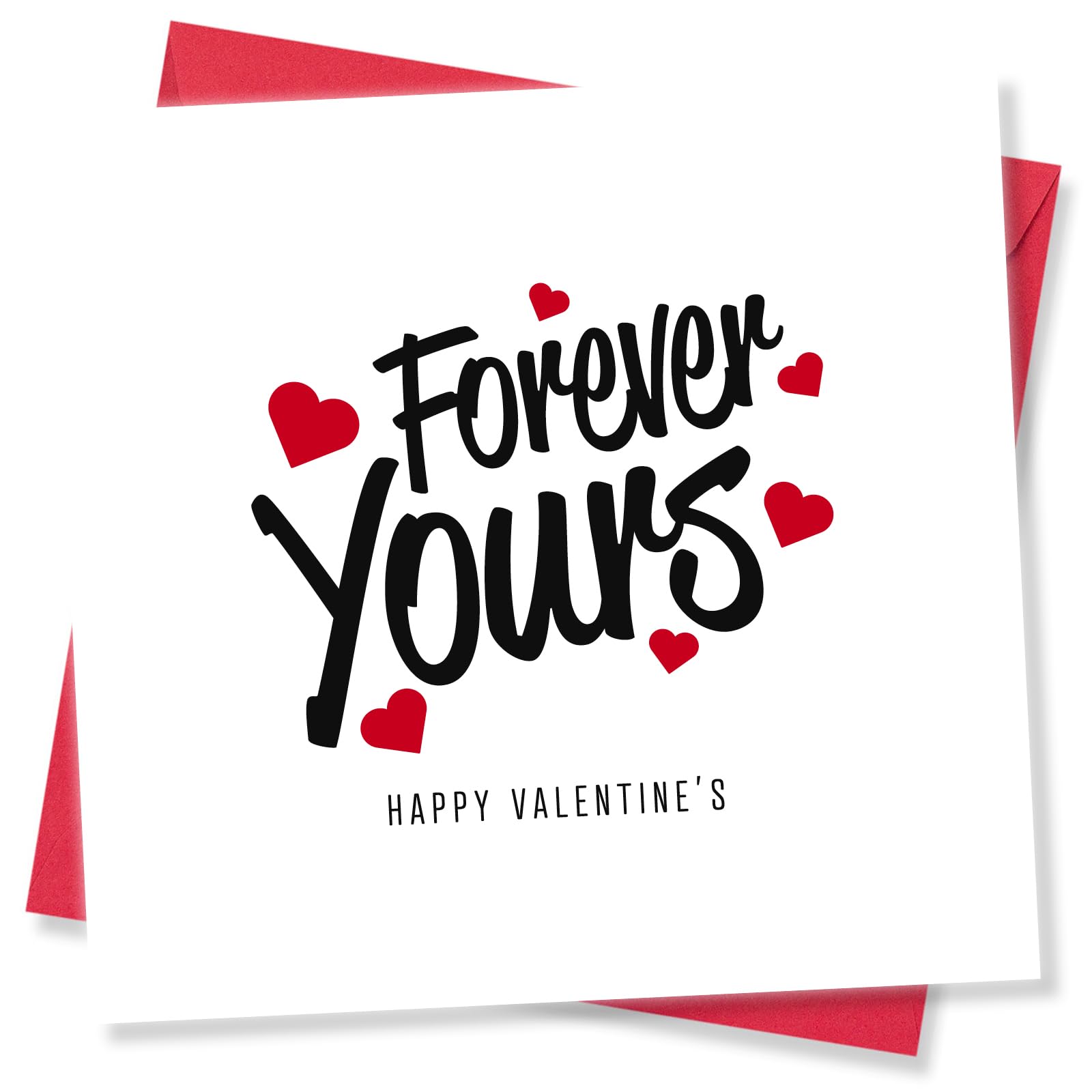 Valentinstagskarte „Forever Yours“ – Romantische Karte Für Ihn/Sie, Humorvoll, In UK Designed