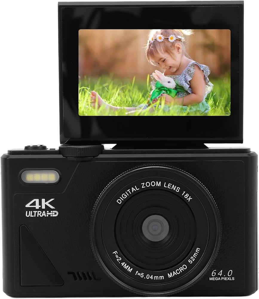 4Kデジタルカメラ ブラック Amazon.com : 64MP Digital Camera, 3 Inch Screen, 4K Video Retro