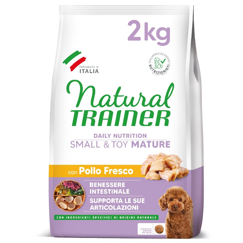 Trainer Natural Cibo per Cani Small and Toy Mature, Pollo, 2 Kg