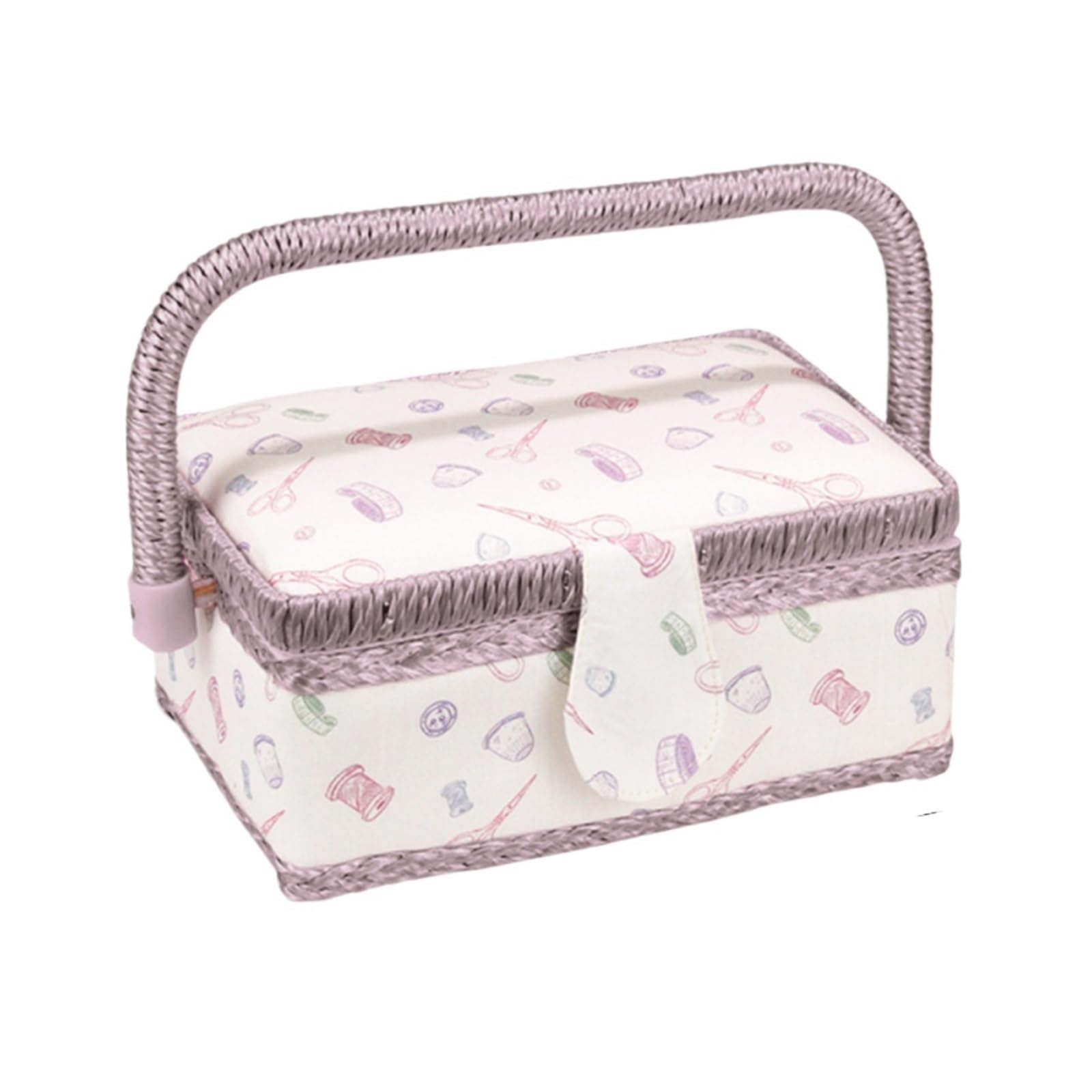 Hand-Carried Sewing Basket Vintage Sewing Kits Carrying Bag Fabric Storage Basket