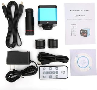 37MP 1080P 60FPSUSB Microscope Camera Video Industry MicroscopeCamera with Conversion Adapter, 100-240V Microscope Digital Camera C Mount Microscope Camera (US Plug)
