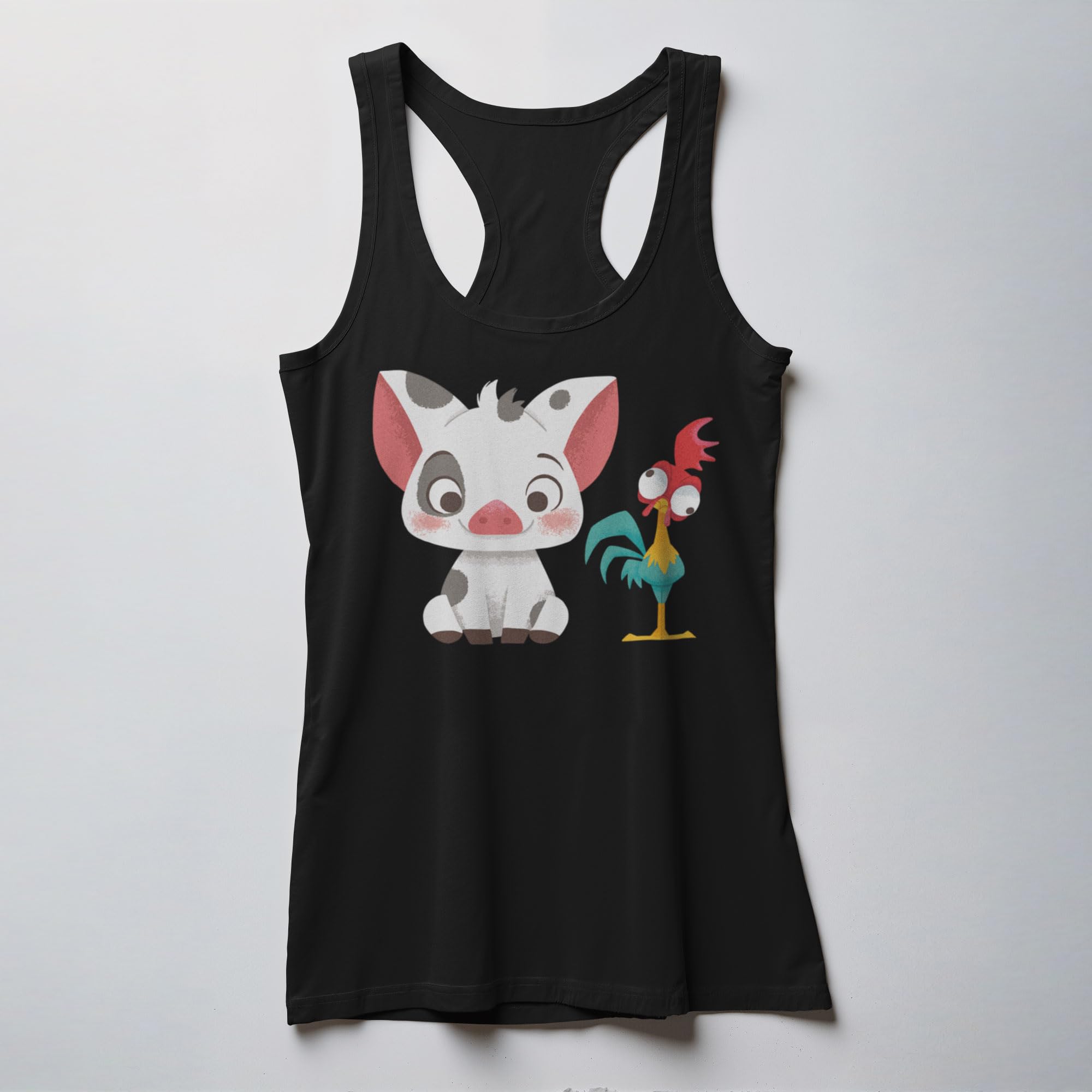 Disney Pixar Womens Moana Beach Buds Slim Fit, Scoop Hem Racerback Tank