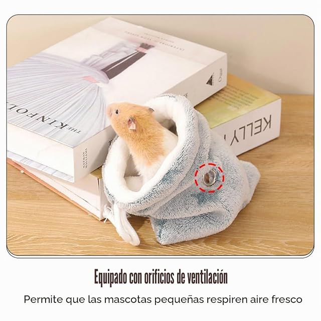 Foto 6 de 7 de DONGKER Saco de dormir para hámster, cama de conejillo de indias, cálido y suave, escondite para hámster, rata
