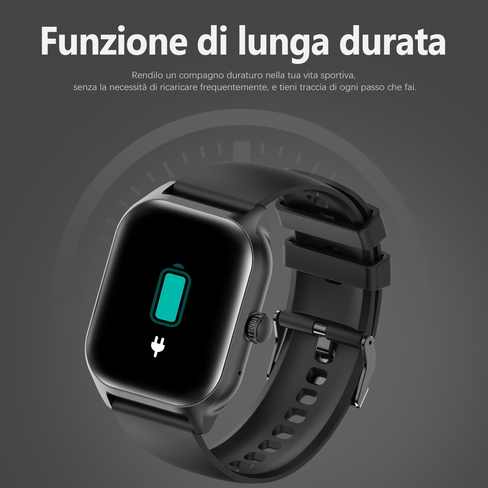 zaisia Smartwatch Uomo Donna con Chiamare/Rispondere, 2.01" Molteplici modalità Sportive Orologio Smartwatch con Contapassi/Sonno/Cardiofrequenzimetro, IP68 Orologio Intelligente per Andorid iOS