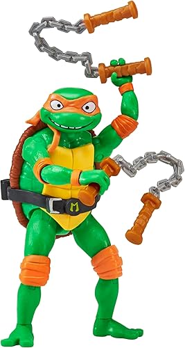 Miniatura 2 de Teenage Mutant Ninja Turtles Mutant Mayhem - Figura de acción básica de Michelangelo de 4.25 pulgadas por Playmates Toys