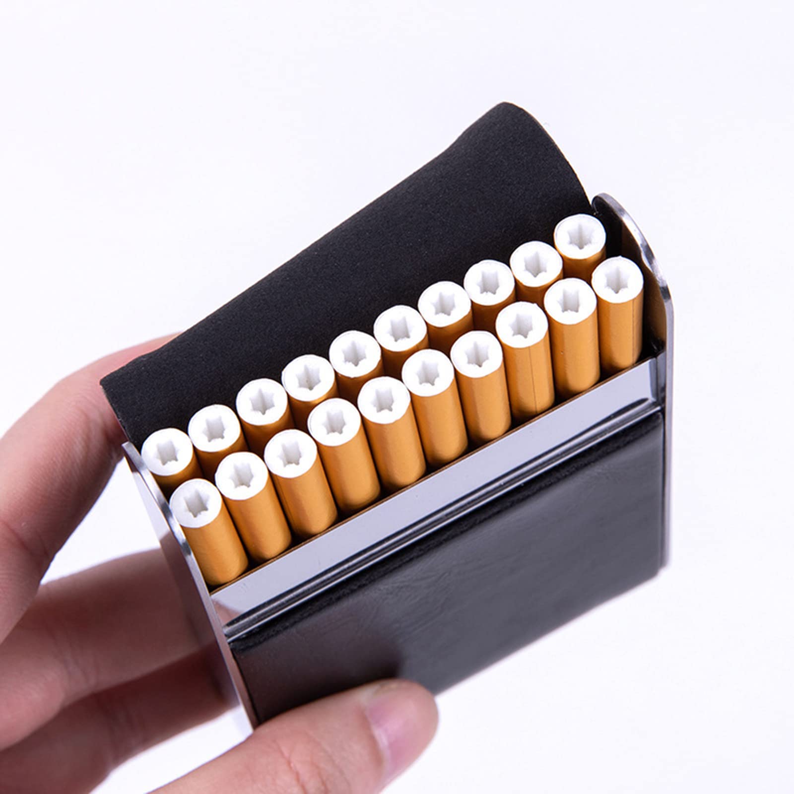 20 China Tobacco Portable Stainless Steel Cigarette Case Cigarette Pack  Creative Personality Business Cigarette Case,Black : Amazon.com.be: Fashion