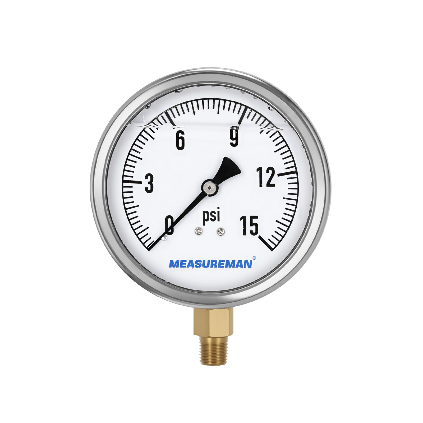 Glycerin Filled Pressure Gauge - 0-160psi -6