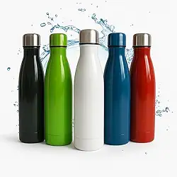 Garrafa De Água Portatil Inox Térmica Squeeze Com Camada Dupla Para Academia Esporte 500 ML Quente Frio UTIMAIS+ (Azul)