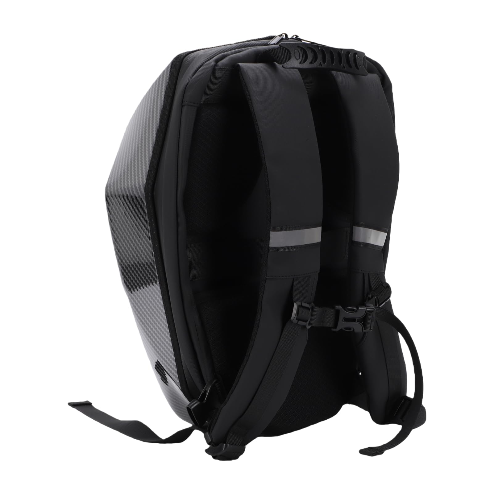 ANGGREK Zaino Moto con Schermo LED, Guscio Rigido in Fibra di Carbonio con