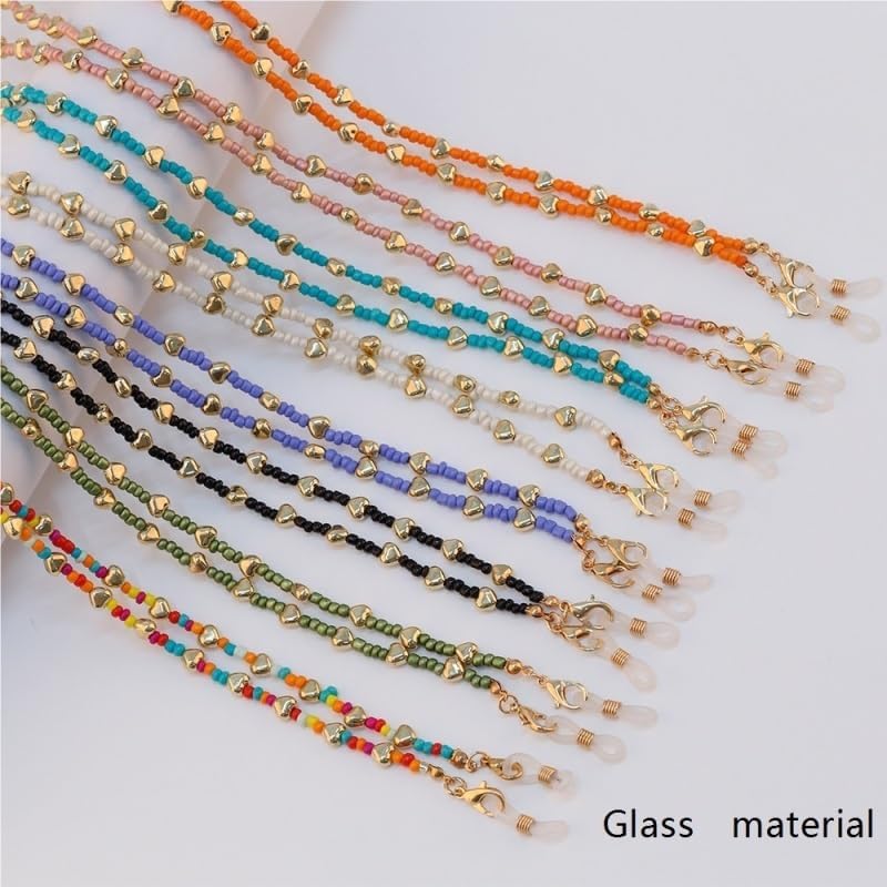 Rice Beads Love Eyeglass Chains Eyewear Accessories Fresh Sweet Retainers Rope