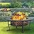 Panovue 42 Inch Fire Pit with 2 BBQ Grills, Wood Burning Fire Pits for Outside with Lid & Fire Poker, BBQ& Outdoor Firepit & Round Metal Table 3 in 1 for Patio, Picnic, Party