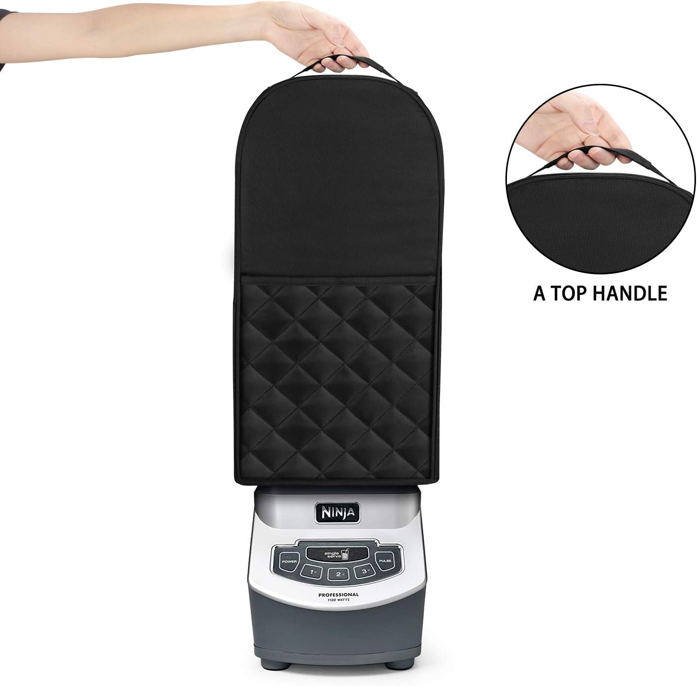 Luxja Blender Cover Compatible with Ninja Foodi, Cover for Ninja Foodi Blender, Black(quilted)