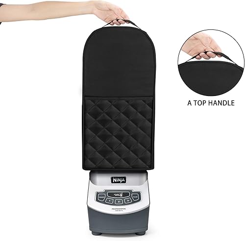 Vista 4 de Luxja Funda para licuadora compatible con Ninja Foodi, funda para licuadora Ninja Foodi, negra (acolchada)