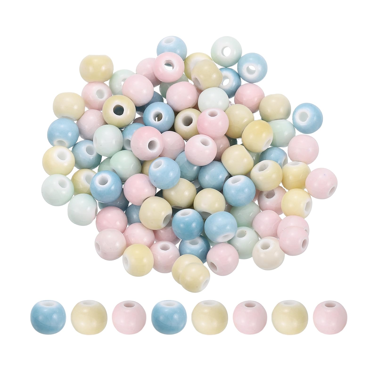 PATIKIL 100 Pcs Porcelain Beads