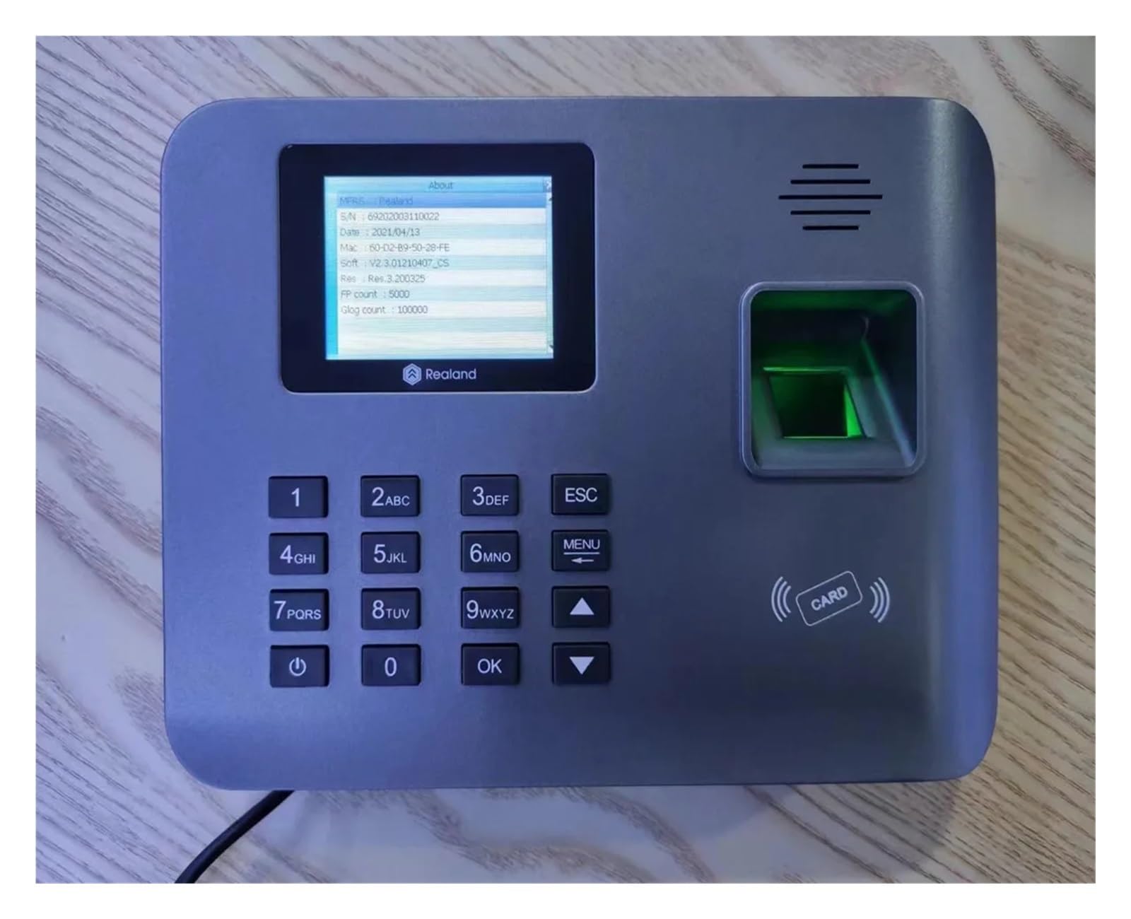 Máquina biométrica de asistencia de empleados, Pantalla TFT de 2,4 pulgadas, batería integrada, WIFI, máquina de tiempo de asistencia con huella dactilar, reloj de tiempo GPS, máquina de Control elect