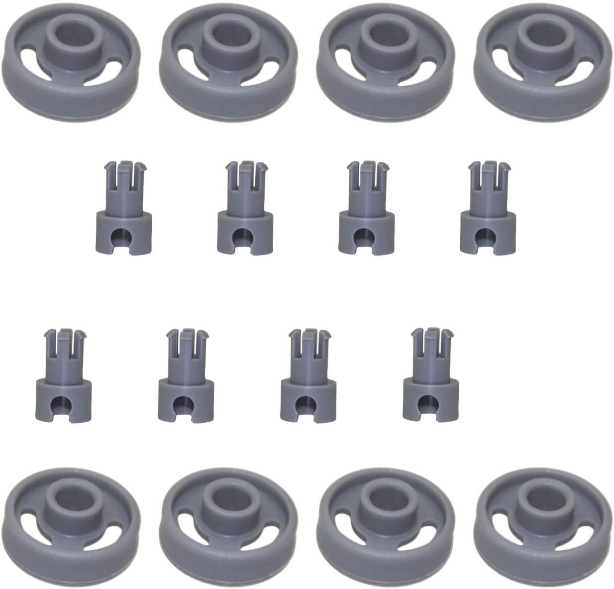 WD12X10231(8 Pack) Dishwasher Lower Stud/Roller Wheel Assembly for GE Dishwasher 1263942 AP3994981 PS1481883