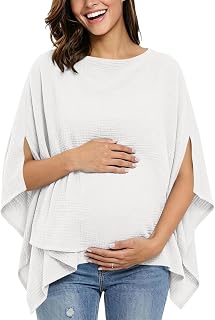 Women's Nursing Cover for Breastfeeding, Oversized Soft Wrap Shawl Scarf Poncho, Multi-Use Nursing Shawl for
