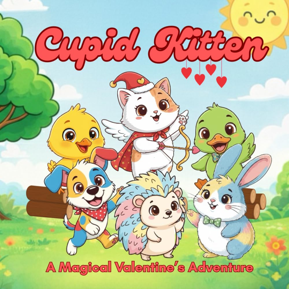 Cupid Kitten: A Magical Valentine’s Day Adventure 8 Bonus Coloring Pages Included