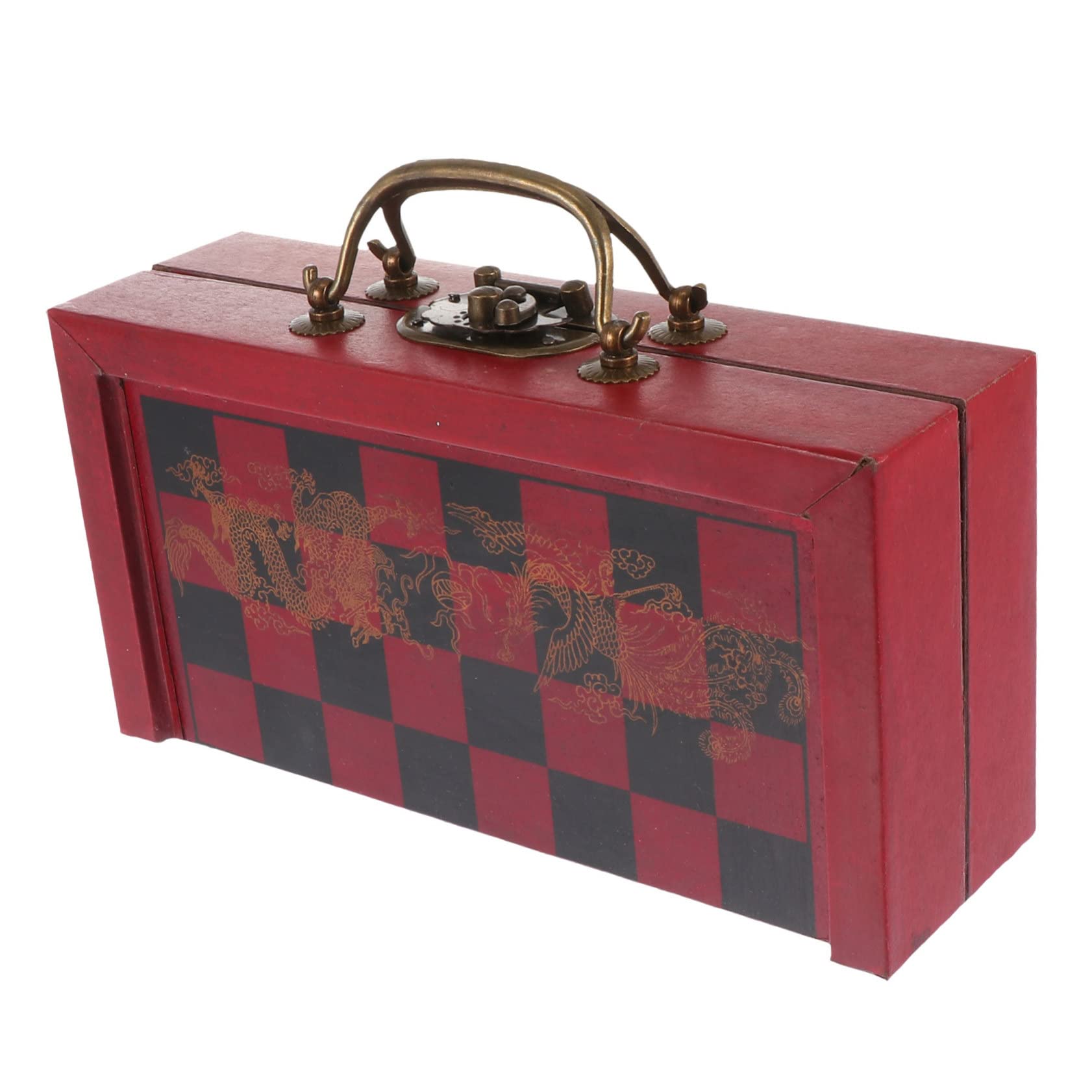 Vaguelly 1Set Antique Chess Small International Chess Game for Creative Movie Props Design for Adults Portable Puzzle