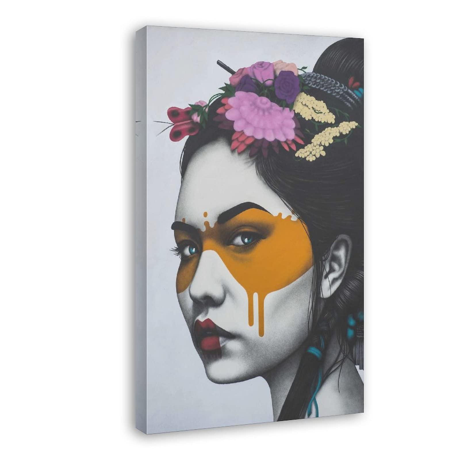 Posters for Bedroom Asethetic Poster The Japanese Geisha Wall Poster Posters for Girls Room Canvas Poster Bedroom Decor Office Room Decor Gift 16x24inch(40x60cm) Frame-Style