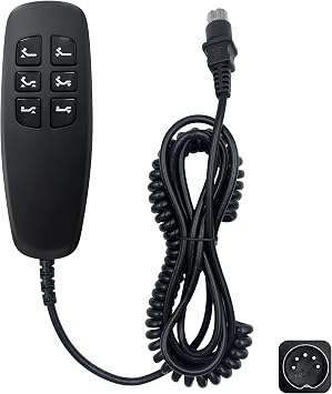 Bed Richmat HJH56 5 Pin Male Wired Remote Control Replacement for LINENSPA Adjustable Bed