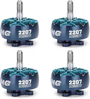 XING2 2207 1855KV 3-6S / 2755KV 3-5S Moteur FPV sans balais pour IFlight avec arbre en alliage de titane de 5 mm pour drones d'hélice RC FPV de 13 cm (4 pièces 2207 1855kv)