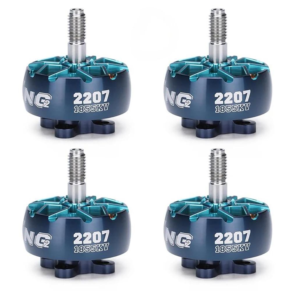 XING2 2207 1855KV 3-6S / 2755KV 3-5S Brushless FPV Motor for IFlight with 5mm Titanium Alloy Shaft for 5.1inch Propeller RC FPV Drones (4pcs 2207 1855kv)