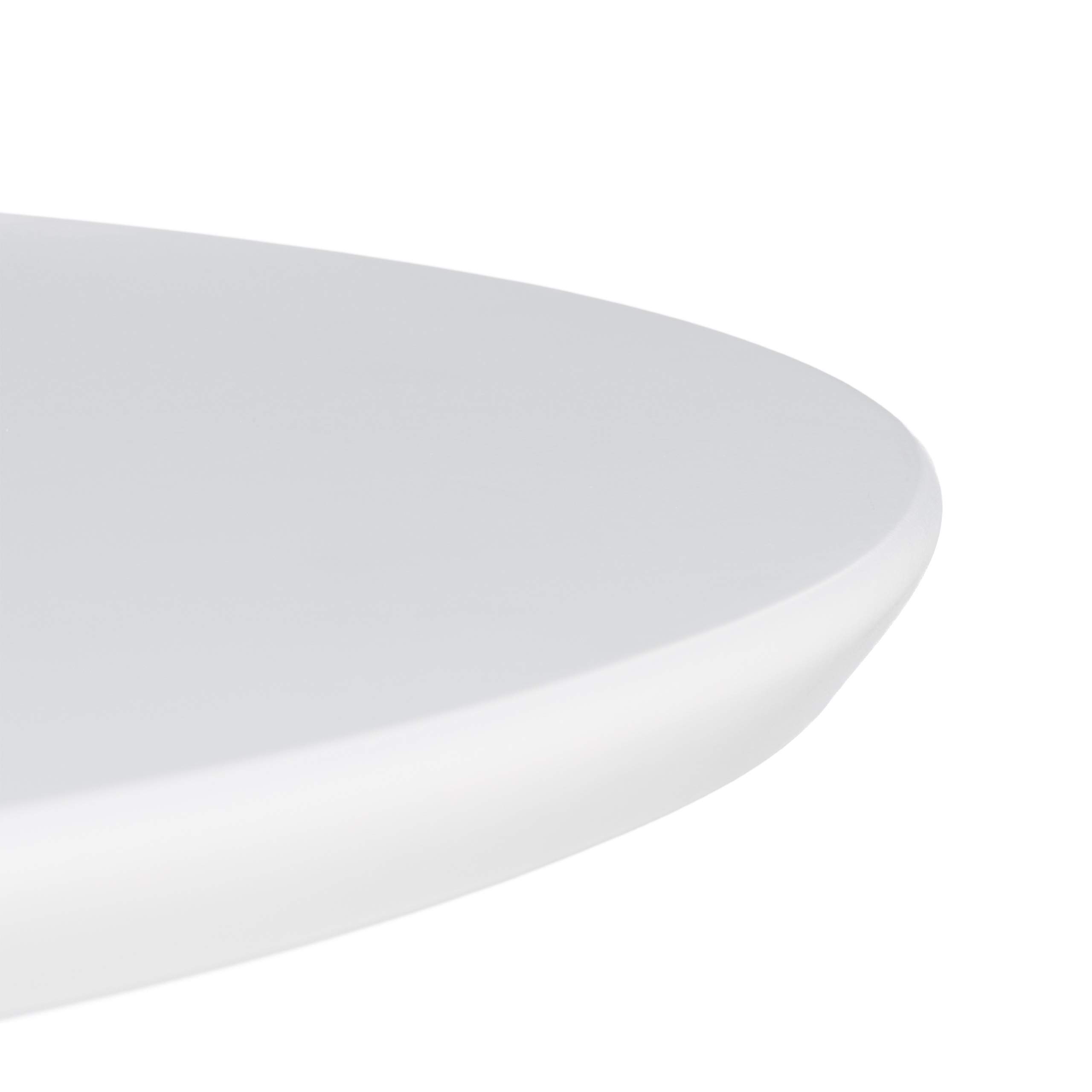 Relaxdays Set 2 tavolini sovrapponibili rotondi piccolo tavolo opaco di legno e metallo cromato 60x60 cm bianco