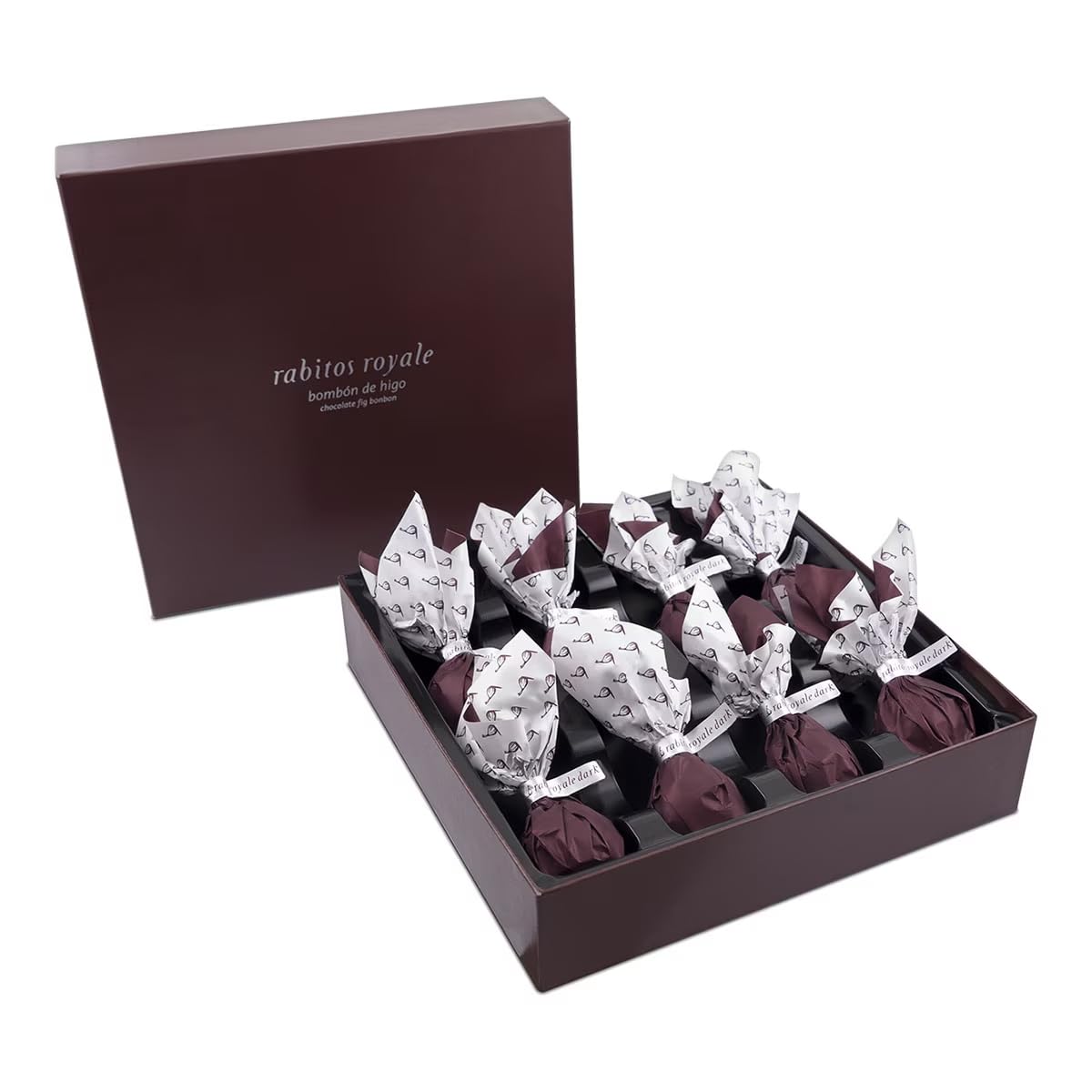 Pack 1 estuche de 15uds de Bombones de Higo con Chocolate Extremeño Rabito Royale