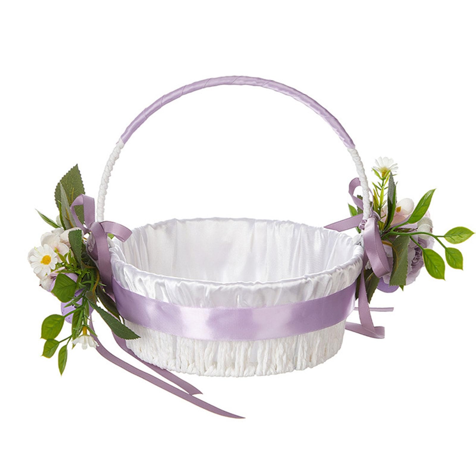 carotoe Simulation Flower Basket for Weddings and Anniversaries Decoration Perfectly for Holiday Banquet Parties Decorating Western Type Basket