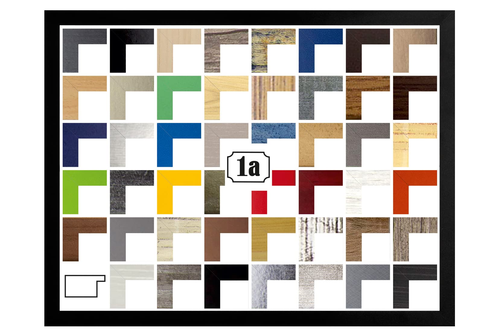 Multicolore Deluxe Bilderrahmen 85x120 Cm – Schwarz, Mit Acrylglas & Weißer Rückwand, Für Poster, Passepartout-Optik Möglich