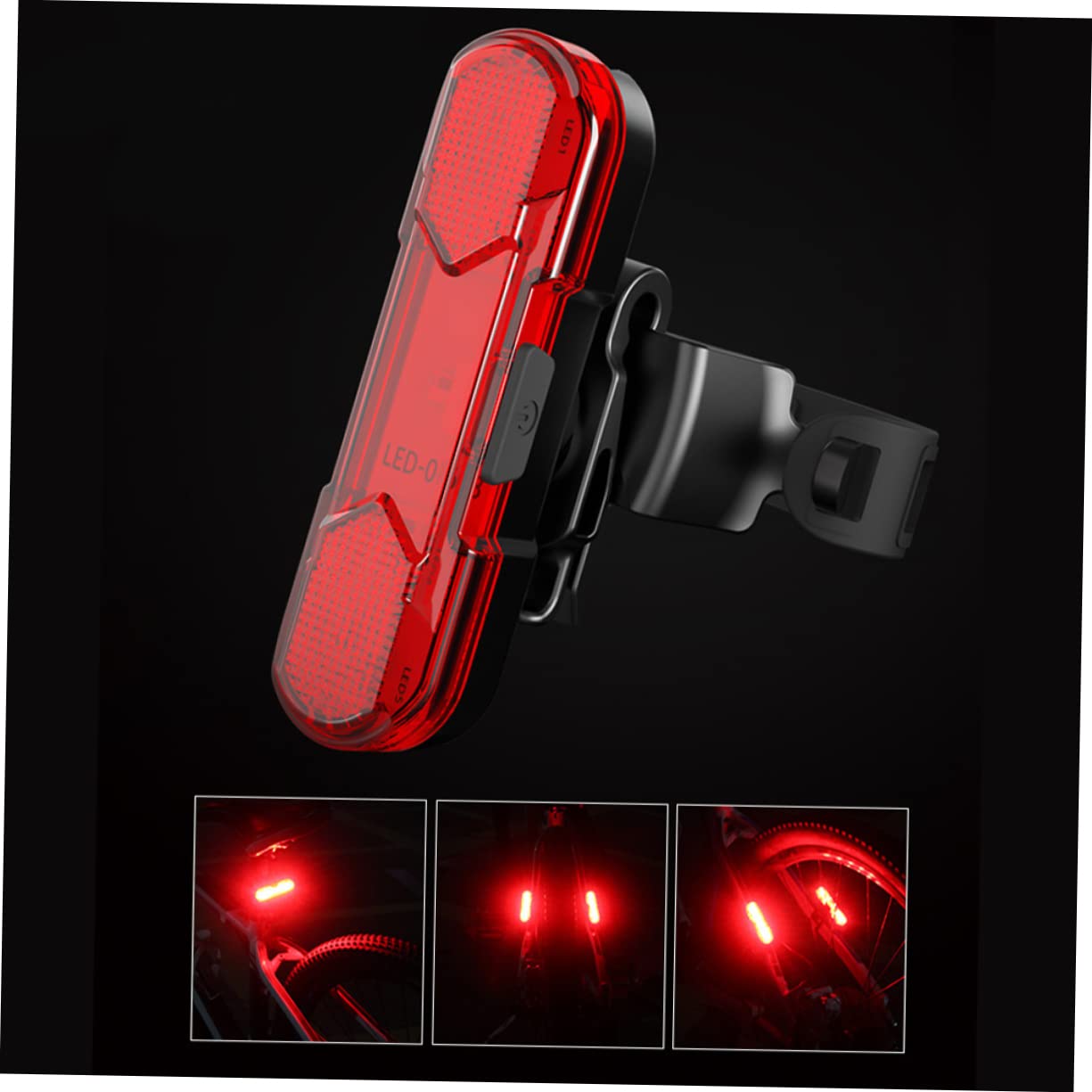 VANZACK Bike Tail Light Powerful Rear Light Rechargeable Universal Fit Easy Installation Suitable for Weather