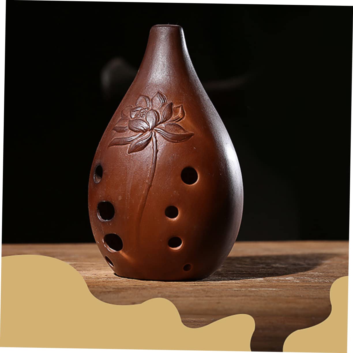 Ocarina Xun in Ceramica, Strumento Musicale Antico a 10 Fori, Accordatura Professionale, Suono Profondo, per Principianti e Artisti Stili multipli