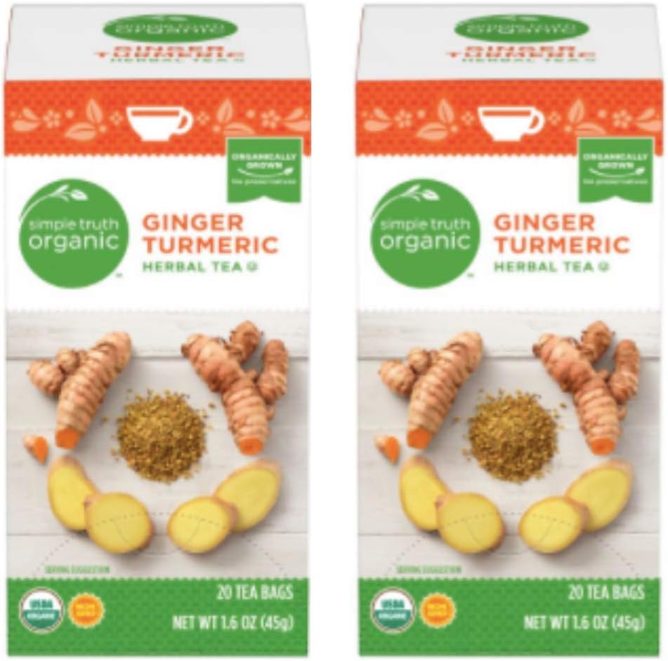 Simple Truth Organic Ginger Turmeric Herbal Tea 20 ct (Pack Simple Truth Organic Ginger Turmeric Herbal Tea 20 ct (Pack