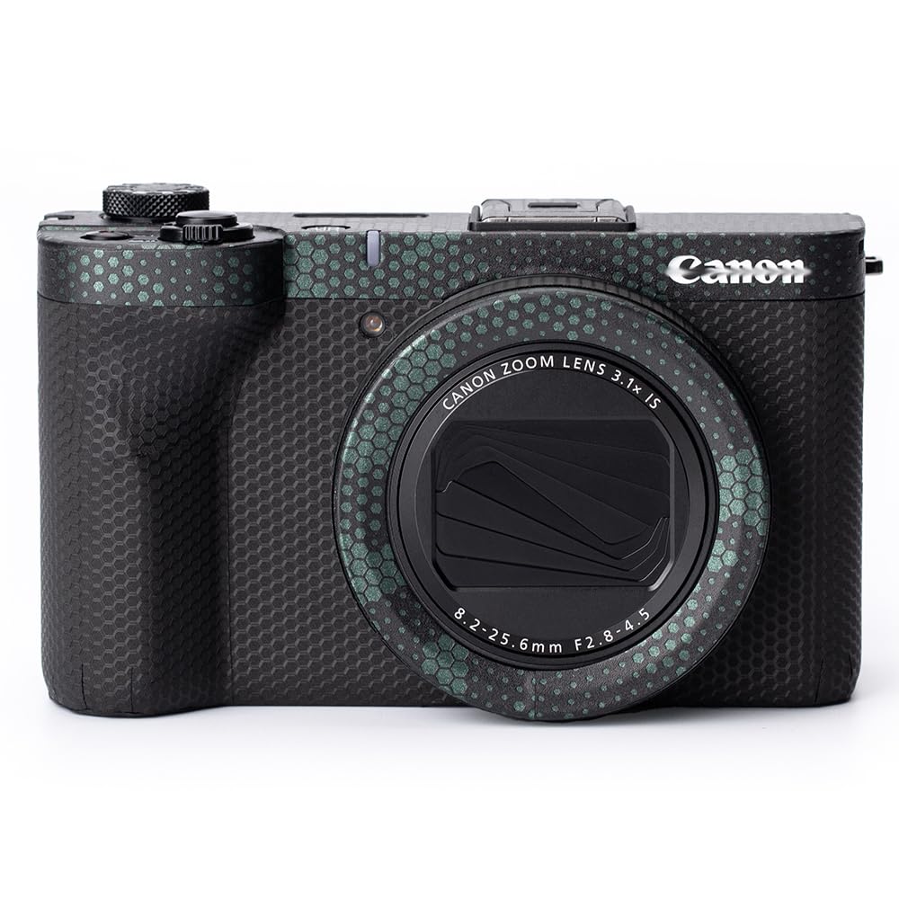 Protective Sticker for Camera Body for Canon PowerShot V1 Anti-Scratch Cover Skin Sticker 3M Materail (Honeycomb Green)
