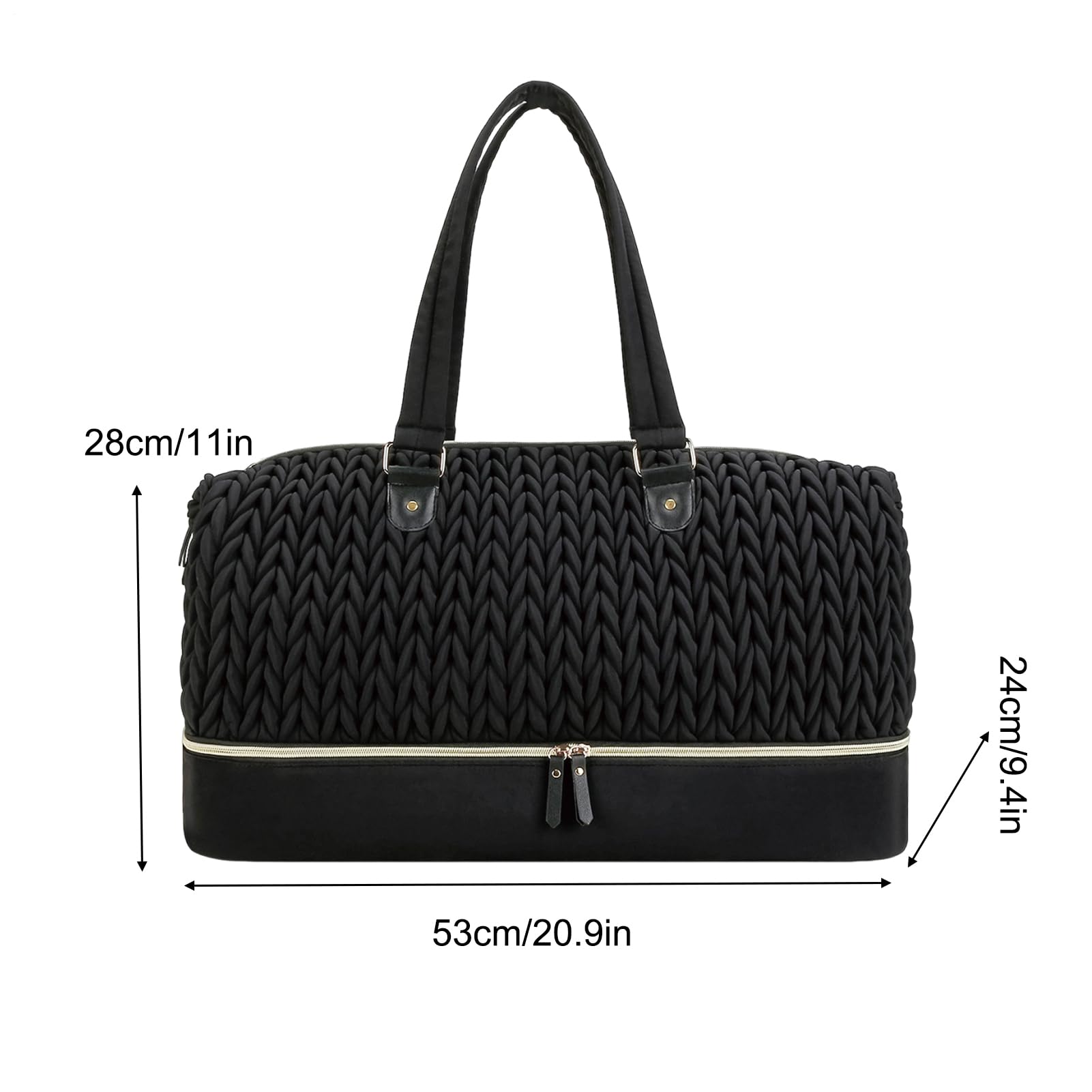 Wasserdichte Windeltasche für Kinderzimmer, leichte Windeltasche, multifunktionale Windeltasche, isolierte Tasche, modische Windeltasche 53 x 24 x 28 cm. P