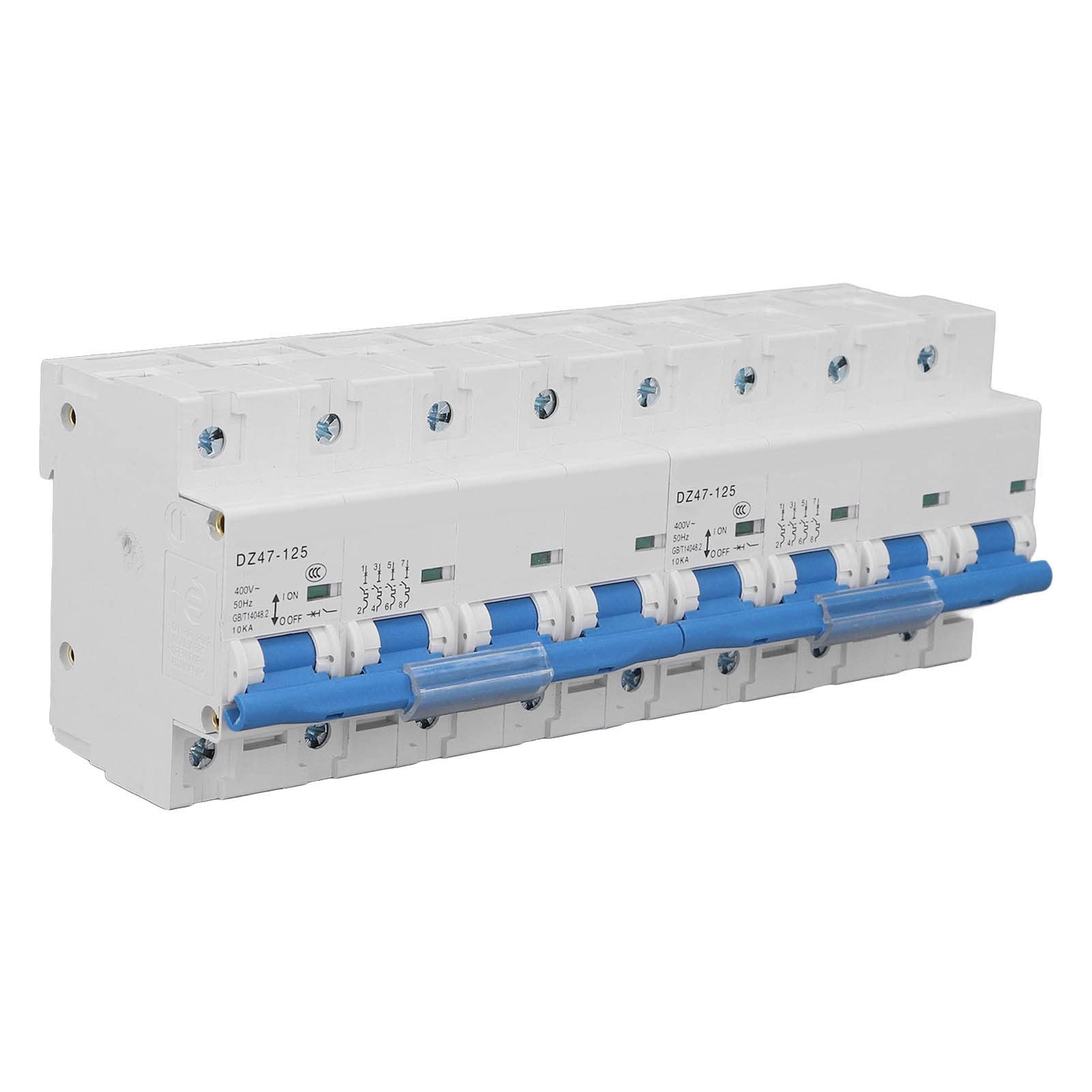Aramox Disyuntor de Enclavamiento Interruptor de Transferencia Manual de Doble Potencia de PVC AC400V 4P Más 4P 10KA para Hospitales, Bancos, Sistemas contra Incendios y Edificios con Montaje en