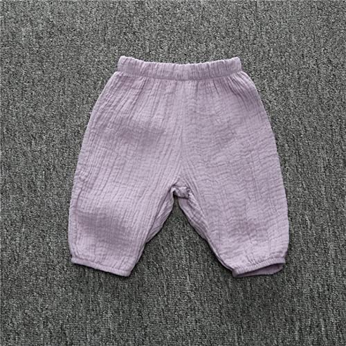 Kids Cotton Linen Pants for Toddler Unisex Baby Boys Girls Elastic Waist Solid Comfy Soft Casual2