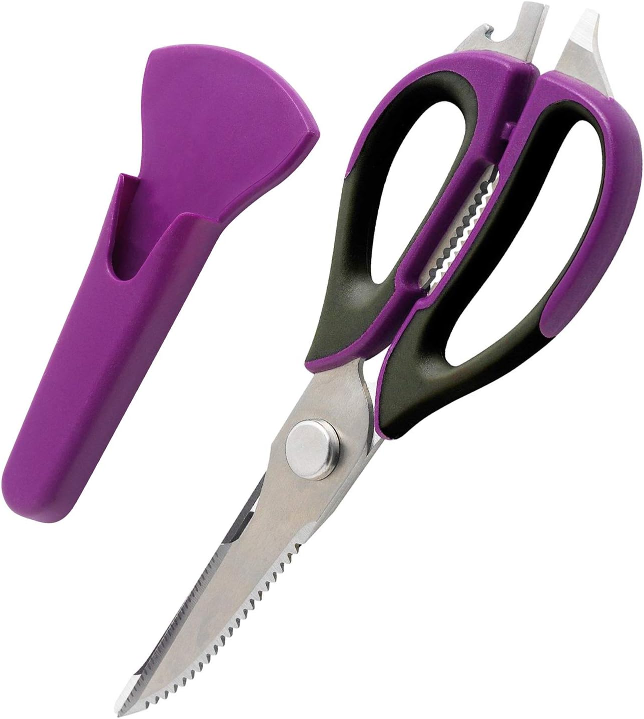 Kitchen Scissors Heavy Duty Multifunctional Stainless Steel Kitchen Shears for Poultry, Seafood, Scallop, Herb, Scissoring, Dishwasher Safe Culinary Scissors