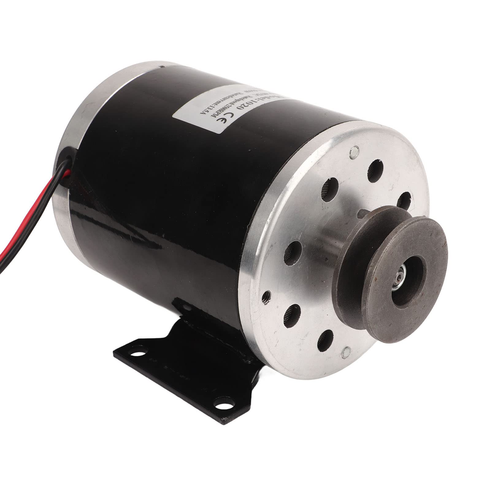 Motor de polea eléctrica de 500W y 48V, motor de CC cepillado de aleación de aluminio, diseño de polea de correa de bajo ruido y alta potencia para bicicleta eléctrica, scooter,